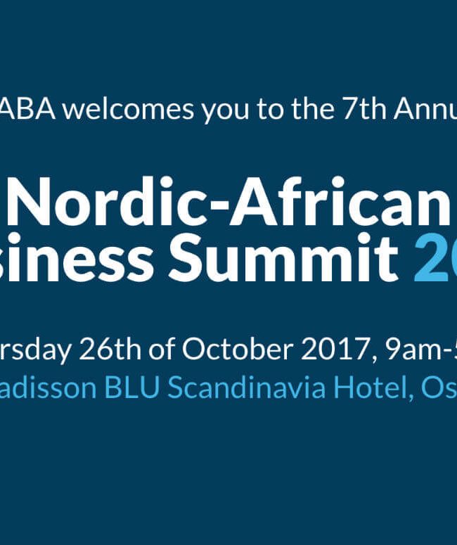 Promo poster of the Nordic-African Business Summit 2017