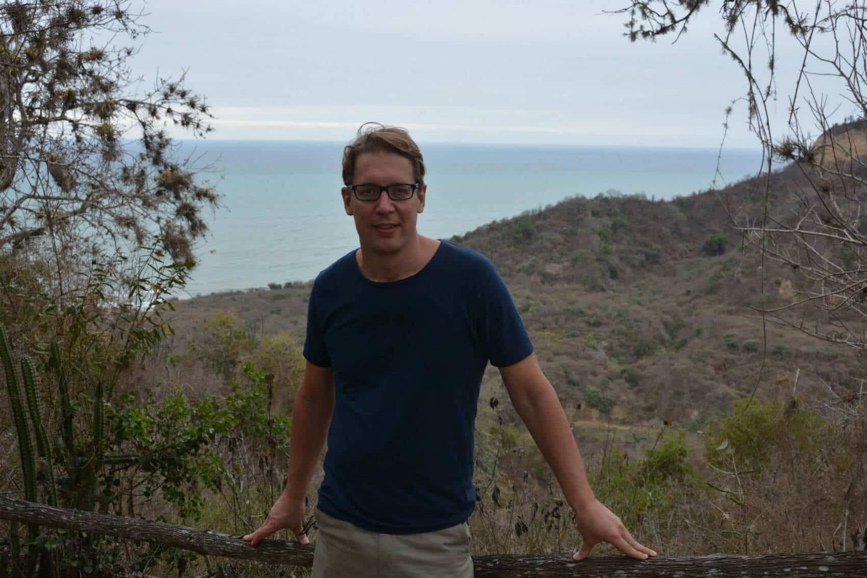 Panoramic picture of of Pontus Engstrom co-founder of the MTI investment company in a forest