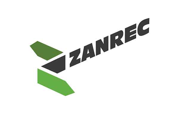 Zanrec company colored log with a white background