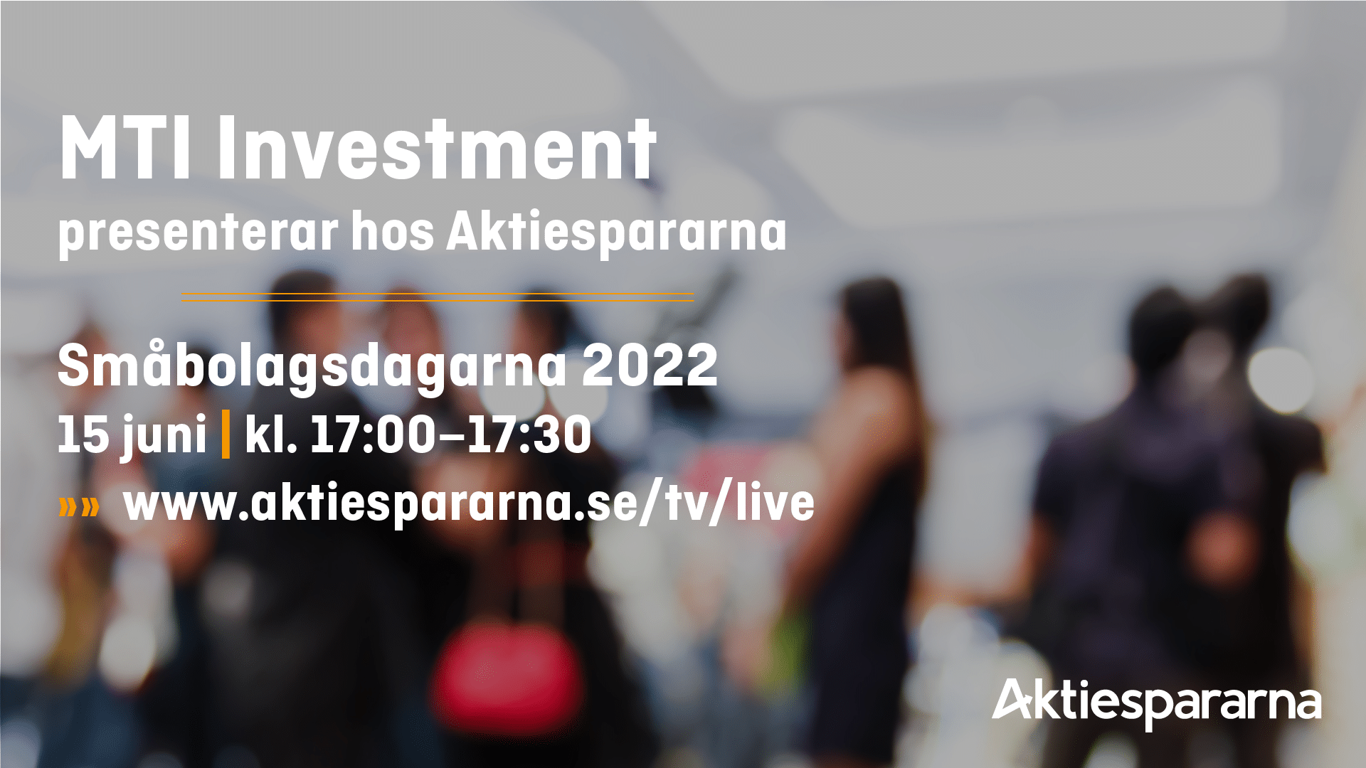 Promo poster of the participation of MTI investment co founder at Aktiesparana