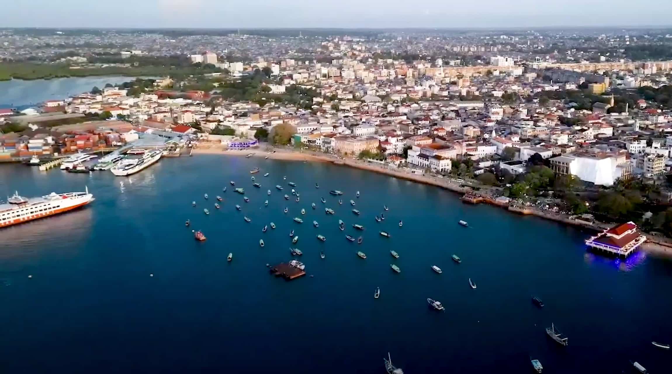 Zanzibar bay panorama during daylight