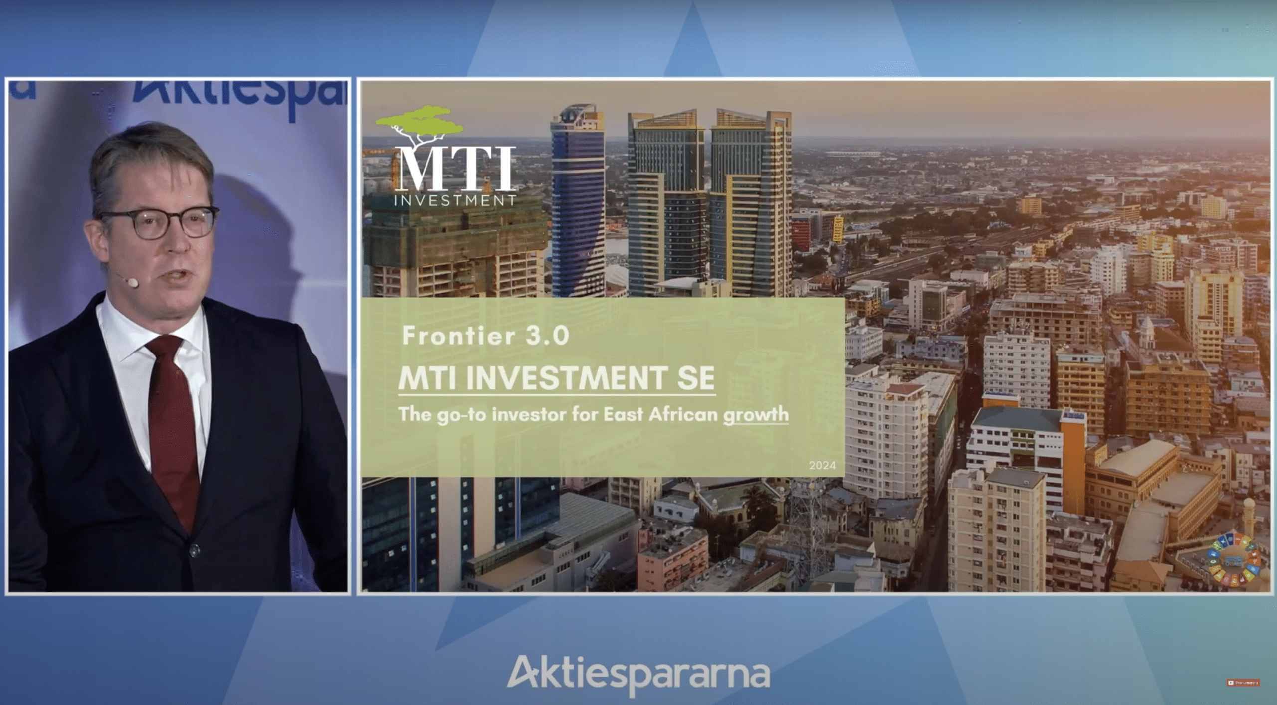 MTI investment co founder running a conference about the go-to investor for East African growth